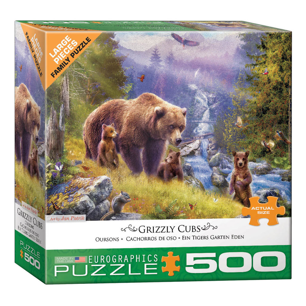 Grizzly Cubs 500-Piece Puzzle
