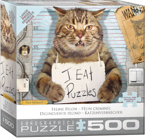 Feline Felon 500-Piece Puzzle