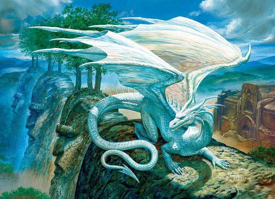 Dragon blanc<br>Casse-tête de 500 pièces