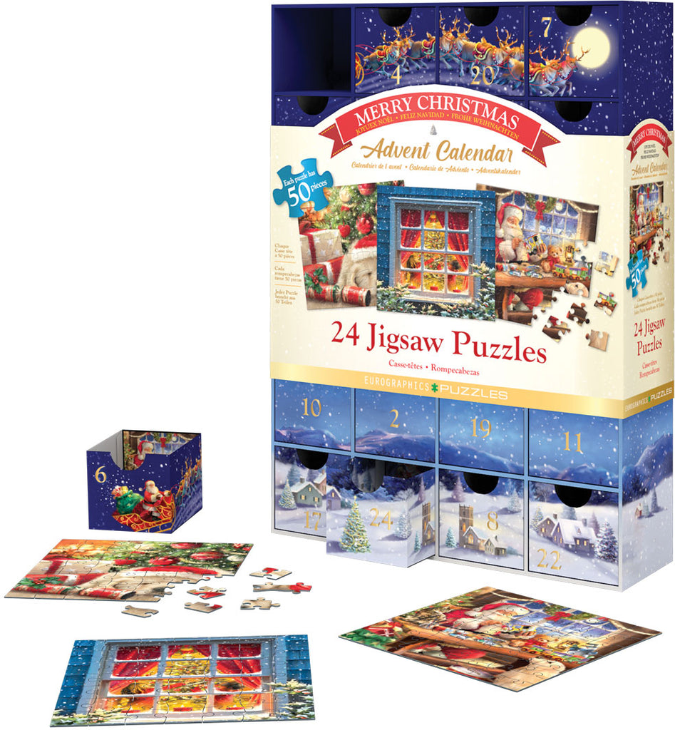 Advent Calendar - Merry Christmas 24 x 50-Piece Puzzles