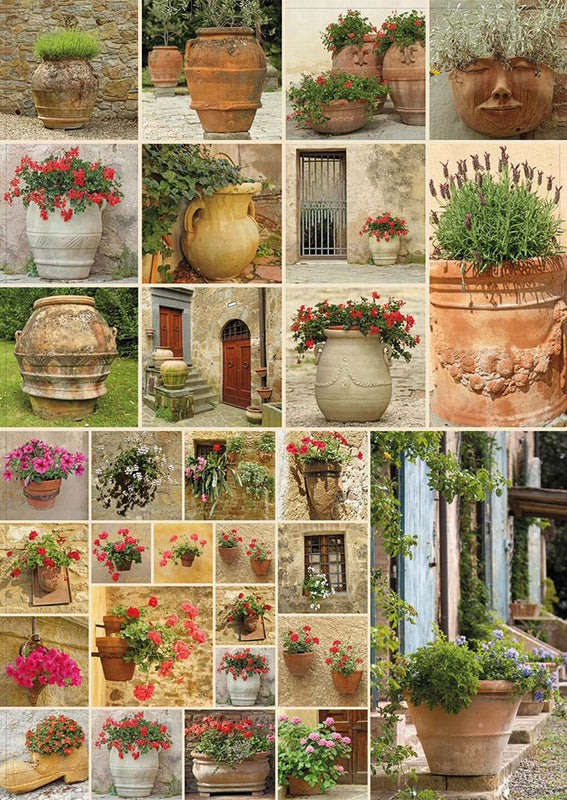 Clay Pots with Flowers 1000-Piece Puzzle