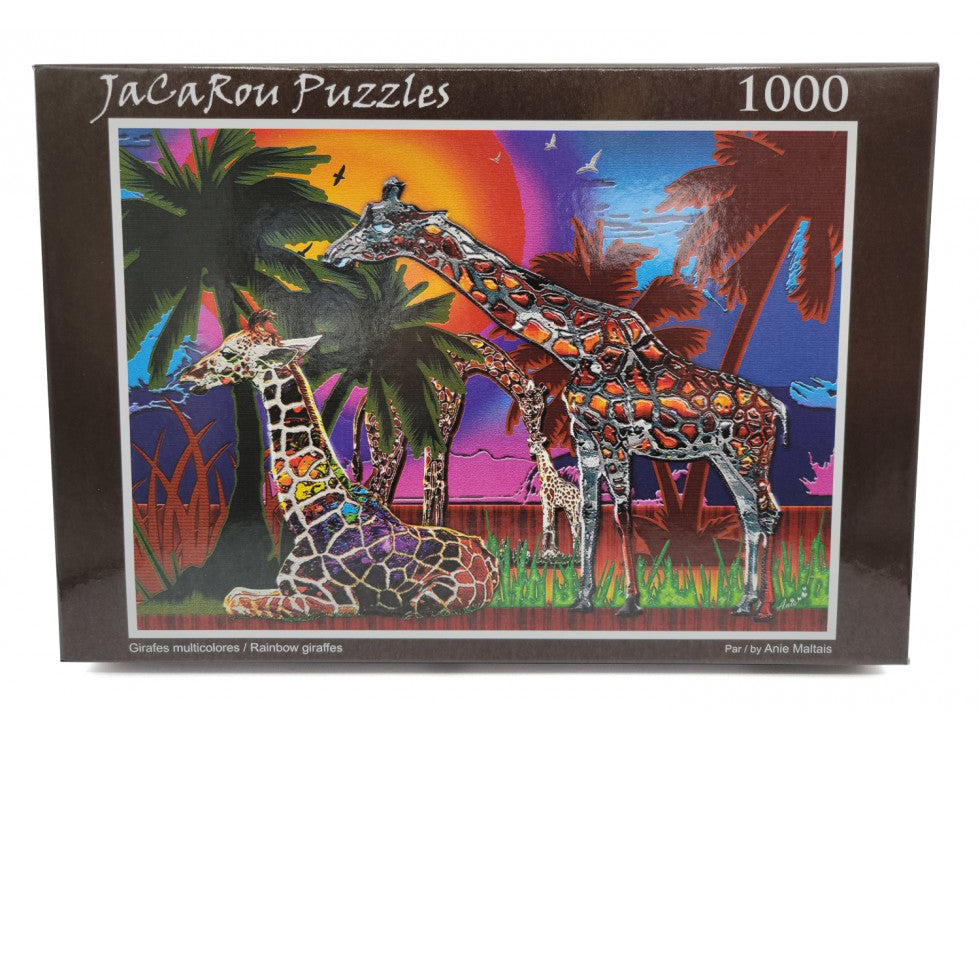 Rainbow Giraffes 1000-Piece Puzzle