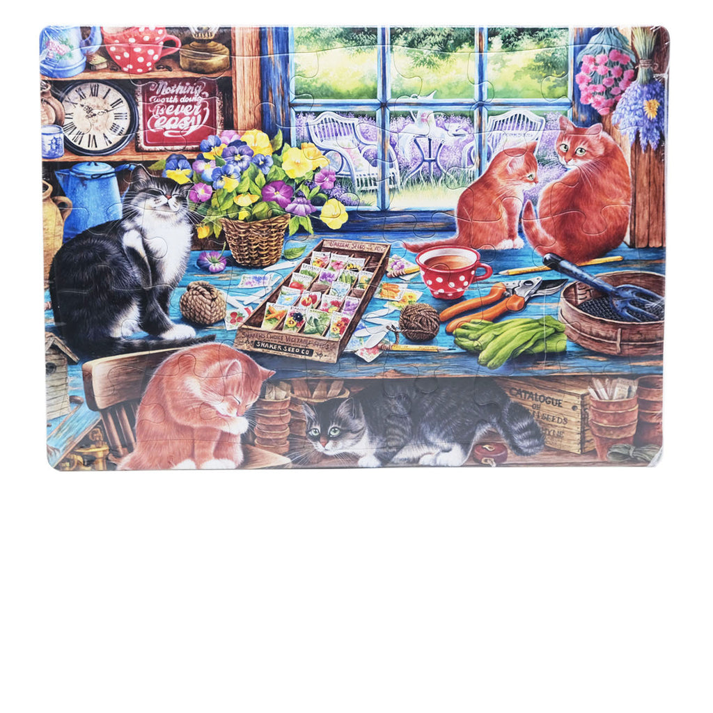 Garden Shed Cats<br>35-Piece Tray Puzzle