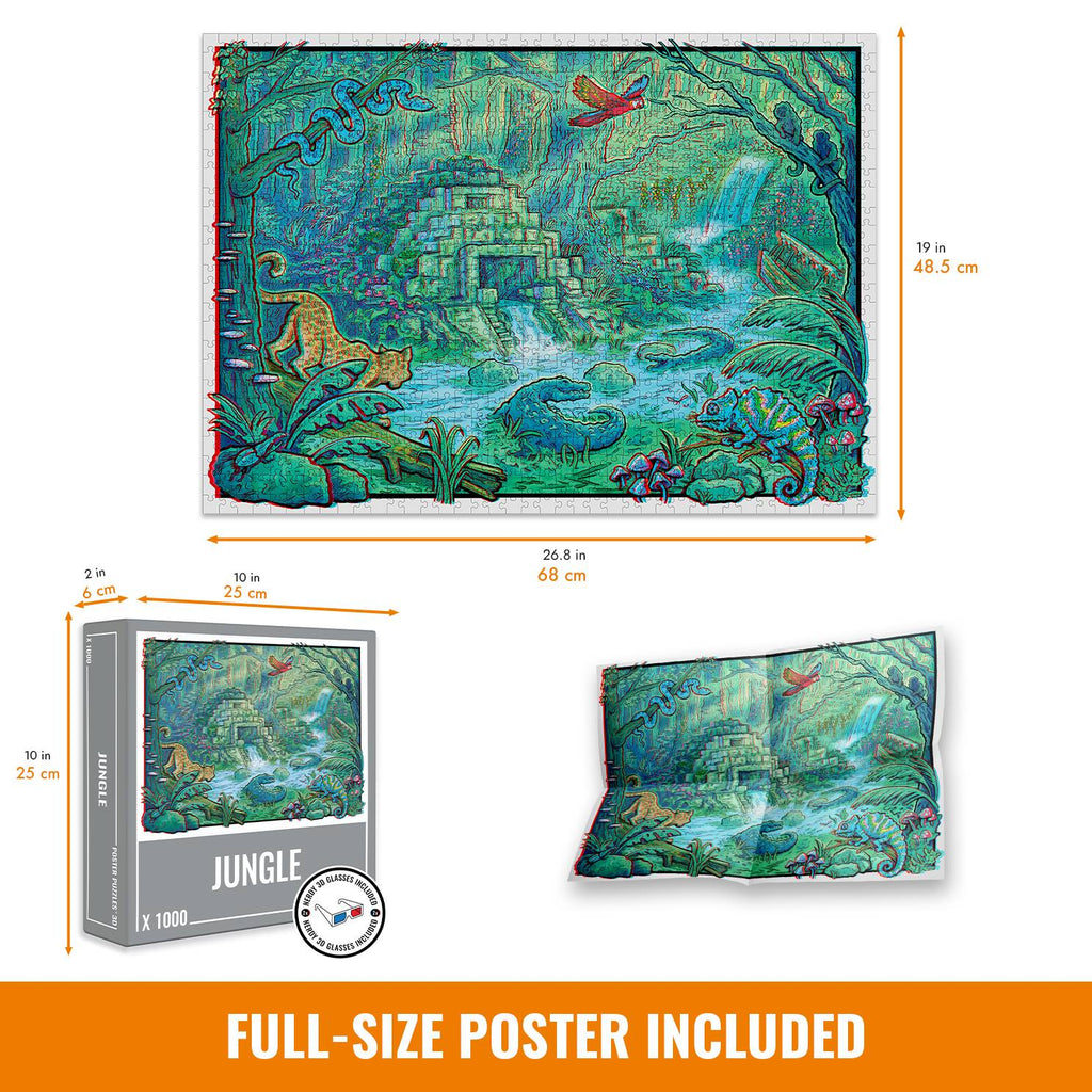 Jungle 3D 1000-Piece Puzzle