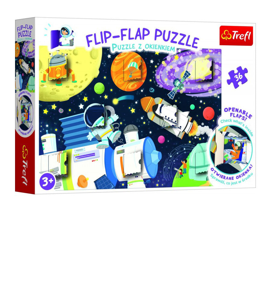 Flip Flap Puzzle - Space 36-Piece Puzzle
