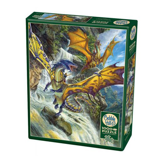 Waterfall Dragons 1000-Piece Puzzle OLD BOX